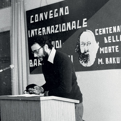 Claudio Venza al Convegno internazionale di studi bakuniniani, Venezia, 1976