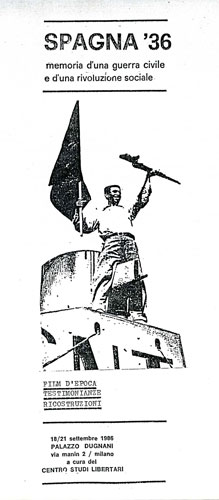 Presentazione della rassegna cinematografica legata al seminario "Spagna '36"